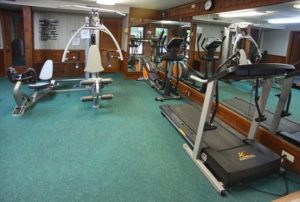 Exercise equipment in Fitness Center for guests of Loreley Resort