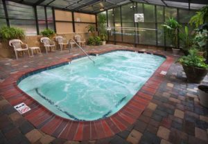 Spacious indoor hot tub at Loreley Resort