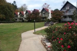 Beautiful grounds of Loreley Resort in Helen Georgia